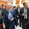 Chủ tịch Ngân hàng Trung ương châu Âu Christine Lagarde tới dự Hội nghị Bộ trưởng Tài chính và Thống đốc Ngân hàng Trung ương G20, ở Washington, DC, Mỹ ngày 13/4/2023. (Ảnh: AFP/TTXVN)