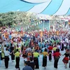 Ngày hội Đại đoàn kết toàn dân tộc tại huyện Phong Thổ, tỉnh Lai Châu. (Ảnh: Quý Trung/TTXVN)