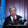 Tổng Thư ký Liên hợp quốc Antonio Guterres phát biểu tại Burundi, ngày 5/5/2023. (Ảnh: AFP/TTXVN)