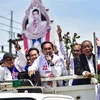 Thủ tướng Thái Lan Prayut Chan-o-cha phát biểu trong chiến dịch vận động tranh cử ở Narathiwat ngày 8/5/2023. (Ảnh: AFP/TTXVN) 