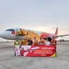 Vietjet chào đón tàu bay A321 neo ACF thế hệ mới gia nhập đội tàu hiện đại của hãng. (Nguồn: Vietnam+)