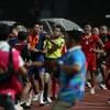 Màn ẩu đả giữa U22 Thái Lan và U22 Indonesia để lại hình ảnh xấu xí trong trận chung kết SEA Games 32. (Ảnh: Báo Thanh Niên)