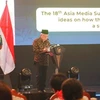Phó Tổng thống Indonesia Ma'ruf Amin phát biểu khai mạc. (Nguồn: Ringtimesbali)