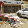 Một chi nhánh ngân hàng phải đóng cửa do giao tranh tại Wad Madani, bang Al-Jazirah, Sudan, ngày 28/5/2023. (Ảnh: AFP/TTXVN) 