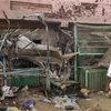 Cảnh đổ nát sau các cuộc pháo kích vào một khu chợ ở thủ đô Khartoum, Sudan, ngày 1/6/2023. (Ảnh: AFP/TTXVN)