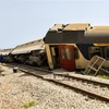 Hiện trường vụ tai nạn đường sắt ở gần thị trấn Msaken, cách thủ đô khoảng 150km, ngày 21/6/2023. (Ảnh: AFP/TTXVN)