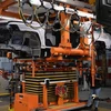 Dây chuyền sản xuất xe ôtô điện tại nhà máy của hãng General Motors ở Detroit, Michigan, Mỹ. (Ảnh: AFP/TTXVN)