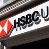 ​Ngân hàng HSBC tại London, Anh. (Ảnh: AFP/TTXVN)