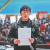 Yin Li khi tham dự một hội chợ việc làm tại Hợp Phì vào năm 2010. (Nguồn: China Daily)