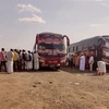 Người dân sơ tán tránh xung đột tới bang Gadaref, miền Đông Sudan, ngày 3/7/2023. (Ảnh: AFP/TTXVN)