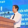 Ông Nguyễn Kim Sơn, Bộ trưởng Bộ Giáo dục và Đào tạo, phát biểu tại hội nghị. (Ảnh: Thanh Thủy/TTXVN)