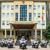 30 siêu môtô được cấp phát cho Cảnh sát giao thông của 11 tỉnh, thành phố sẵn sàng đón, dẫn đoàn lãnh đạo Đảng, Nhà nước và khách quốc tế. (Ảnh: Phạm Kiên/TTXVN)