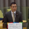 Đại sứ Đặng Hoàng Giang, Trưởng Phái đoàn thường trực Việt Nam tại Liên hợp quốc, phát biểu tại phiên thảo luận. (Ảnh: TTXVN/phát)
