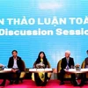Các chuyên gia cùng thảo luận những khó khăn, thách thức trong thu hút đầu tư và giao thương quốc tế tại khu vực Đồng bằng sông Cửu Long. (Ảnh: Thu Hiền/TTXVN)