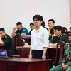 Bị cáo Nguyễn Lê Tấn Tài tại phiên tòa. (Nguồn: Báo Quân đội Nhân dân)