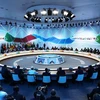 Phiên họp toàn thể của Hội nghị Thượng đỉnh Nga-châu Phi lần thứ hai ở thành phố St. Petersburg (Nga) ngày 28/7/2023. (Ảnh: AFP/TTXVN)