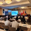 Quang cảnh buổi họp báo giới thiệu sự kiện Diễn đàn Trí thức Việt Nam 2023 tại Nhật Bản. (Ảnh: Nguyễn Tuyến/Vietnam+)