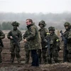 Bộ trưởng Quốc phòng Đức Boris Pistorius trong chuyến thăm các binh sỹ tại căn cứ huấn luyện ở Altengrabow, gần Moeckern, miền Đông nước Đức, ngày 26/1/2023. (Ảnh: AFP/ TTXVN)