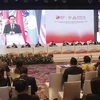 Chủ tịch Quốc hội Vương Đình Huệ phát biểu tại Phiên toàn thể thứ nhất Đại Hội đồng Liên Nghị viện các nước Đông Nam Á lần thứ 44 (AIPA-44) vào chiều 7/8. (Ảnh: Doãn Tấn/TTXVN)