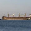 Tàu chở ngũ cốc rời cảng Chornomorsk, Ukraine hướng tới Teesport, Anh ngày 5/8/2022. (Nguồn: AFP/TTXVN)