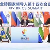 Các nhà lãnh đạo BRICS tham dự Hội nghị Thượng đỉnh lần thứ 14 theo hình thức trực tuyến, ngày 23/6/2022. (Ảnh: THX/TTXVN)