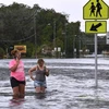Cảnh ngập lụt do bão Idalia tại Crystal River, bang Florida, Mỹ ngày 30/8/2023. (Ảnh: AA/TTXVN)