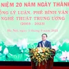 Ông Nguyễn Trọng Nghĩa, Bí thư Trung ương Đảng, Trưởng Ban Tuyên giáo Trung ương, phát biểu chúc mừng. (Ảnh: Phương Hoa/TTXVN)