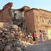 Nhiều ngôi nhà bị đổ sập sau trận động đất ở Tahannaout, Maroc, ngày 9/9/2023. (Ảnh: THX/TTXVN)