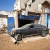 Cảnh đổ nát sau trận ngập lụt do bão Daniel tại thành phố Derna, ngày 11/9/2023. (Ảnh: THX/TTXVN)