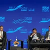 Bộ trưởng Bộ Kế hoạch và Đầu tư Nguyễn Chí Dũng phát biểu tại phiên thảo luận chính sách trong khuôn khổ Hội nghị Cấp cao Vành đai và Con đường ở Hong Kong. (Ảnh: Mạc Luyện/TTXVN)