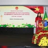 Đại sứ Phạm Thị Kim Hoa phát biểu tại Lễ kỷ niệm. (Ảnh: TTXVN phát)