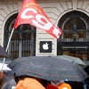 Tổ chức công đoàn CGT cho biết hàng trăm người trong số khoảng 2.300 nhân viên cửa hàng của Apple đã tham gia cuộc đình công. (Nguồn: Marketscreener)