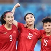 Tiền đạo Hải Yến ghi bàn mở tỷ số cho Đội tuyển Nữ Việt Nam trước Nepal. (Ảnh: Hoàng Linh/TTXVN)