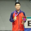 Thành tích ấn tượng của Quang Huy giúp Đoàn Thể thao Việt Nam có huy chương Vàng đầu tiên tại ASIAD 19. (Ảnh: TTXVN phát)
