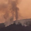 Khói bốc lên từ các đám cháy rừng ở Tây Ban Nha. (Ảnh: AFP/TTXVN)