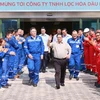 Thủ tướng Phạm Minh Chính thăm Nhà máy Lọc hóa dầu Nghi Sơn. (Ảnh: Dương Giang/TTXVN)