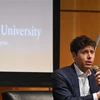 Giám đốc Điều hành Open AI, ông Sam Altman, phát biểu tại Đại học Keio ở Tokyo, Nhật Bản, ngày 12/6/2023. (Ảnh: AFP/TTXVN)