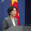 Người phát ngôn Bộ Ngoại giao Trung Quốc Mao Ninh phát biểu tại cuộc họp báo ở Bắc Kinh. (Ảnh: Kyodo/TTXVN)