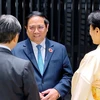 Thủ tướng Phạm Minh Chính hội kiến Nhà vua Nhật Bản Naruhito và Hoàng hậu. (Ảnh: TTXVN)
