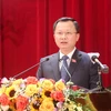 Phó Bí thư Tỉnh ủy, Chủ tịch Ủy ban Nhân dân tỉnh Quảng Ninh Cao Tường Huy. (Ảnh: Văn Đức/TTXVN)