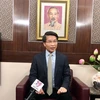 Tổng lãnh sự Việt Nam tại Hong Kong Phạm Bình Đàm trả lời phỏng vấn của phóng viên TTXVN. (Ảnh: Mạc Luyện/TTXVN)