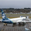 Máy bay 737 MAX 9 của hãng hàng không Alaska Airlines tại sân bay Renton, Washington, Mỹ, ngày 25/1/2024. (Ảnh: AFP/TTXVN)
