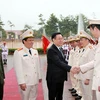 Hình ảnh Chủ tịch Quốc hội thăm, chúc Tết Công an tỉnh Nghệ An