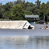 Lũ lụt do ảnh hưởng La Nina tại Windsor, ngoại ô Sydney, Australia, ngày 24/3/2021. (Ảnh: AFP/TTXVN)