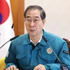 Thủ tướng Hàn Quốc Han Duck-soo phát biểu trong cuộc họp với các Bộ trưởng tại Seoul ngày 19/2/2024. (Ảnh: Yonhap/TTXVN)