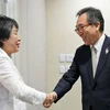 Ngoại trưởng Nhật Bản Yoko Kamikawa (trái) và Ngoại trưởng Hàn Quốc Cho Tae-yul. (Nguồn: Kyodo)