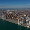 Toàn cảnh cảng Oakland ở California, Mỹ. (Ảnh: AFP/TTXVN)