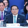 Thủ tướng Phạm Minh Chính dự phiên họp toàn thể. (Ảnh: Dương Giang/TTXVN)