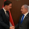 Thủ tướng Israel Benjamin Netanyahu (phải) và người đồng cấp Hà Lan Mark Rutte. (Nguồn: GPO)