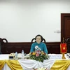 Bộ trưởng Bộ Nội vụ Phạm Thị Thanh Trà (giữa) tại cuộc hội đàm. (Ảnh: Phạm Kiên/TTXVN)